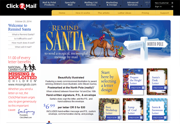 Remind Santa by Click2Mail